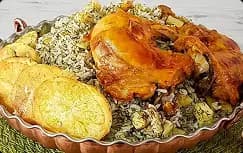 سیب پلو با سیب‌زمینی